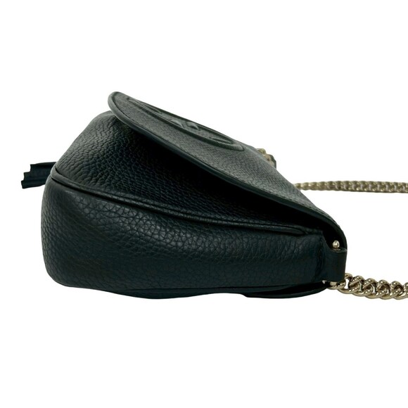 GUCCI Black Leather Shoulder Bag - Picture 6 of 10